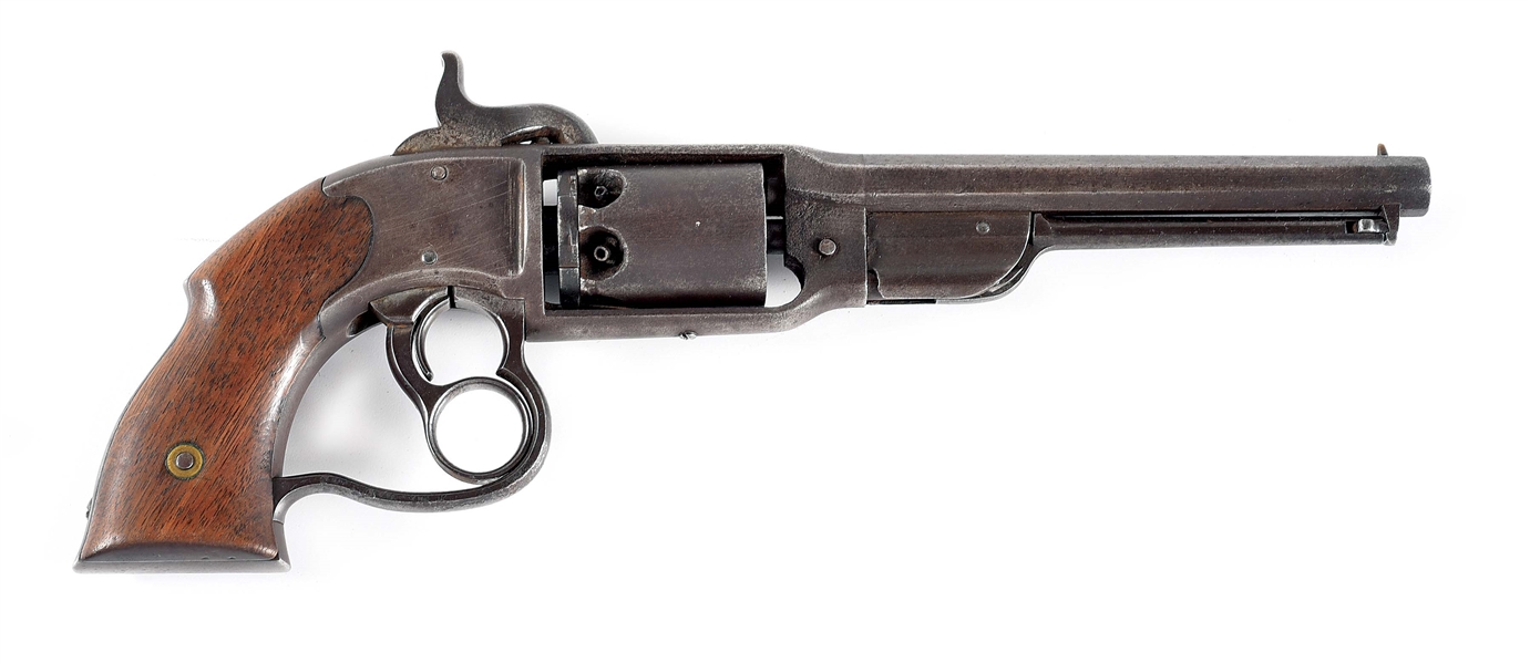 (A) MARTIALLY MARKED SAVAGE NAVY MODEL PERCUSSION REVOLVER.