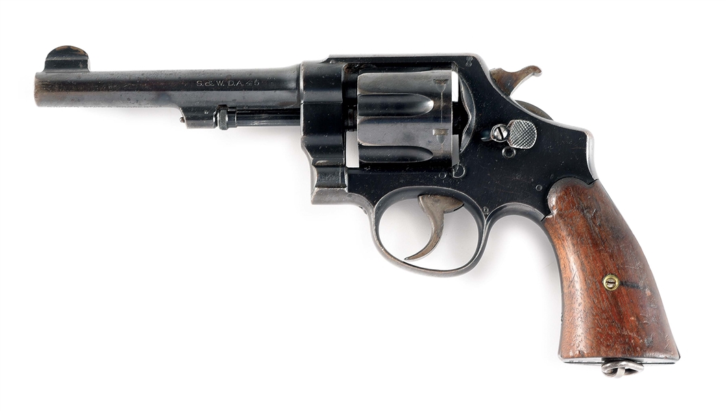 (C) SMITH AND WESSON MODEL 1917 D.A. 45 DOUBLE ACTION REVOLVER .45 ACP