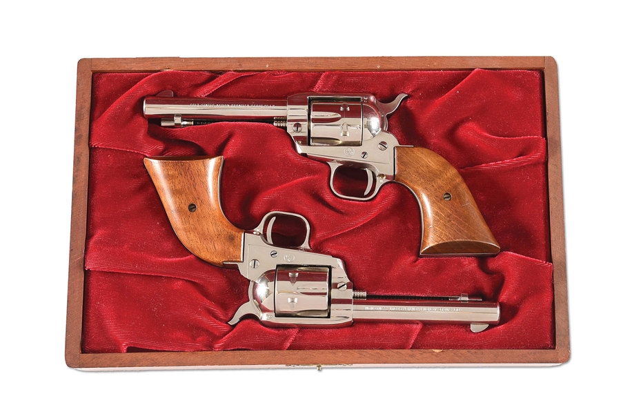 (C) LOT OF 2: COLT SINGLE ACTION ARMY FRONTIER SCOUT REVOLVERS 