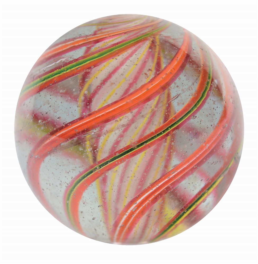 LARGE THREE STAGE SOLID CORE SWIRL MARBLE.