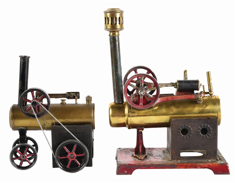 LOT OF 2: EARLY STEAM ENGINE ITEMS.