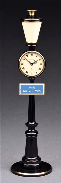 LECOULTRE RUE DE LA PAIX 8-DAY STREET LAMP CLOCK.