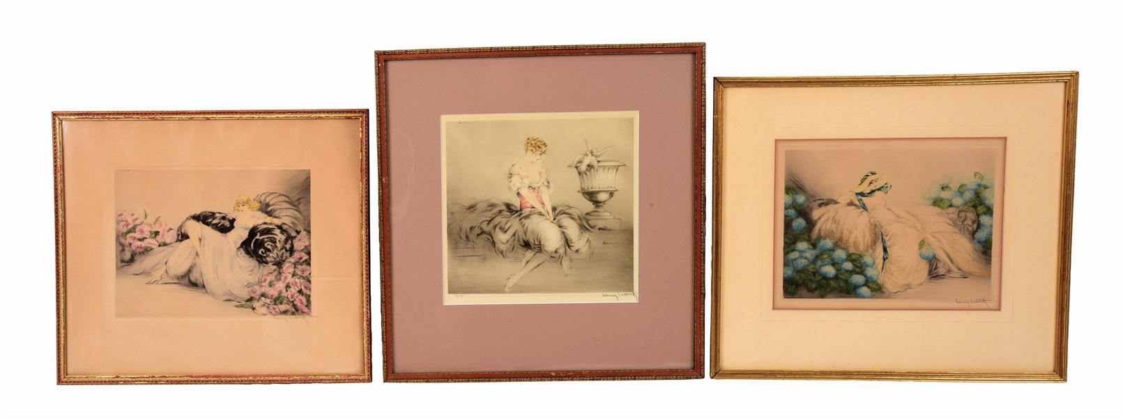LOUIS ICART (FRENCH, 1888-1950) LOT OF THREE SIGNED LITHOGRAPHS
