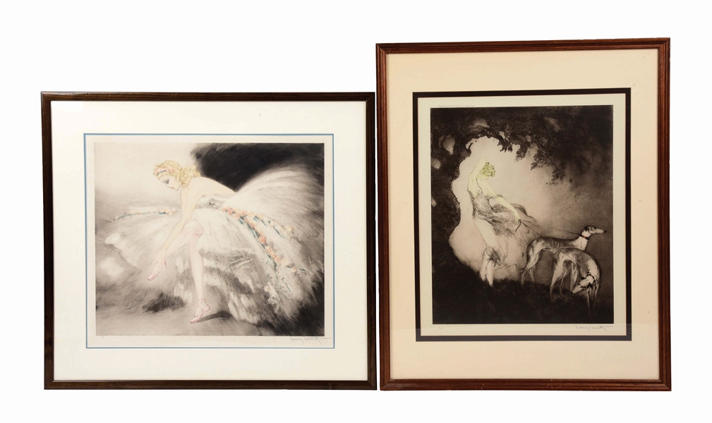 LOUIS ICART (FRENCH, 1888-1950) LOT OF TWO SIGNED LITHOGRAPHS
