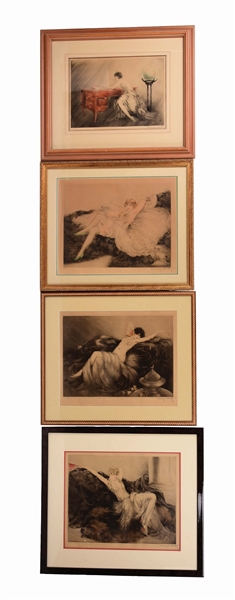 LOUIS ICART (FRENCH, 1888-1950) LOT OF FOUR SIGNED LITHOGRAPHS