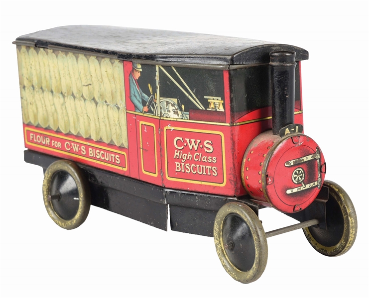 CWS DELIVERY TRUCK BISCUIT TIN.