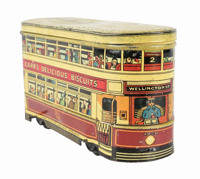 CARRS DELICIOUS BISCUITS TRAM TIN.