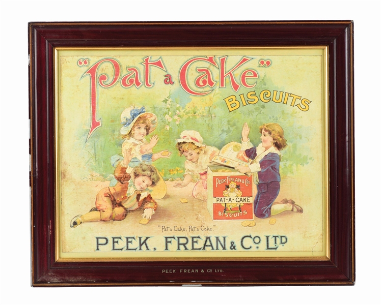 FRAMED "PAT A CAKE BISCUITS" AD. 