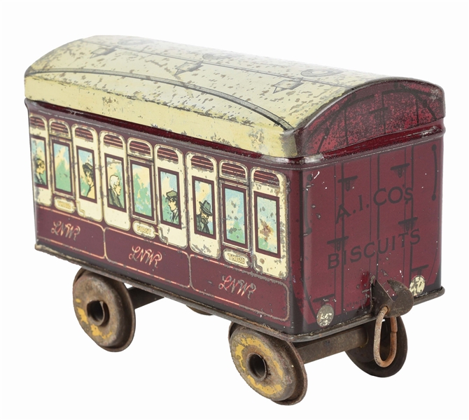 A1 RAILWAY CARRIAGE BISCUIT TIN. 