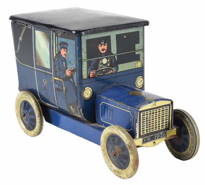 ROWNTREES BLUE TAXI CAB CANDY BISCUIT TIN. 