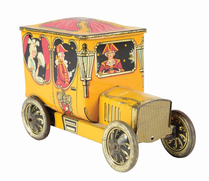 CO-OPERATIVE WHOLESALE SOCIETY BISCUIT TIN IN THE FORM OF A MOTOR CAR. 