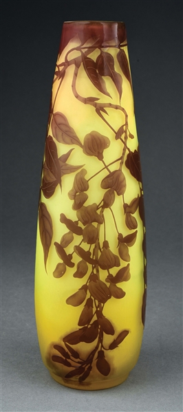 GALLE CAMEO FLORAL VASE.