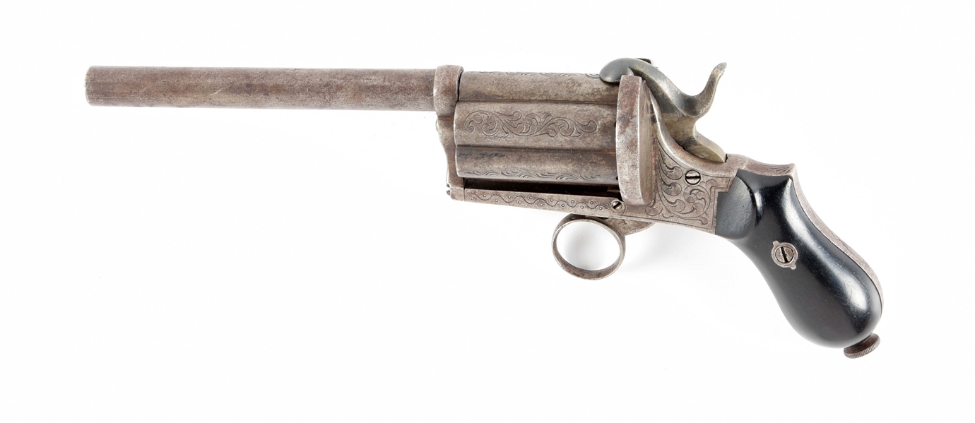 (A) UNKNOWN PINFIRE REVOLVER 