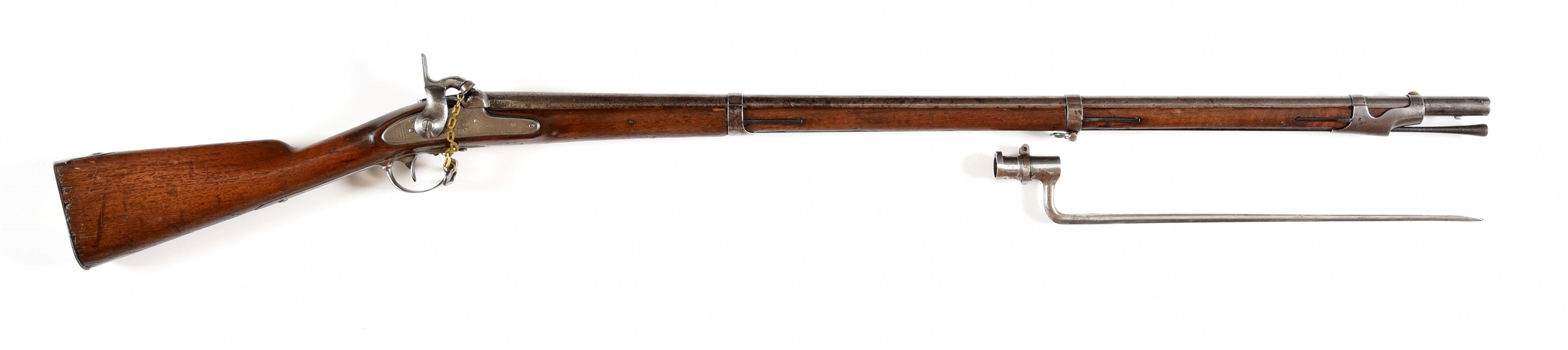 (A) SPRINGFIELD MODEL 1842 PERCUSSION SMOOTH BORE MUSKET.