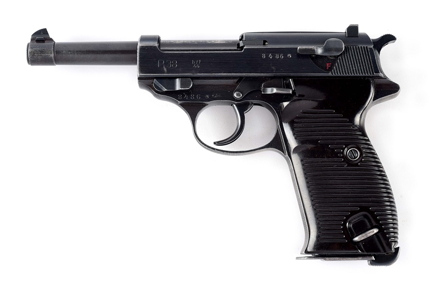 (C) GERMAN WORLD WAR II MAUSER "BYF/44" CODE P.38 SEMI-AUTOMATIC PISTOL WITH HOLSTER.
