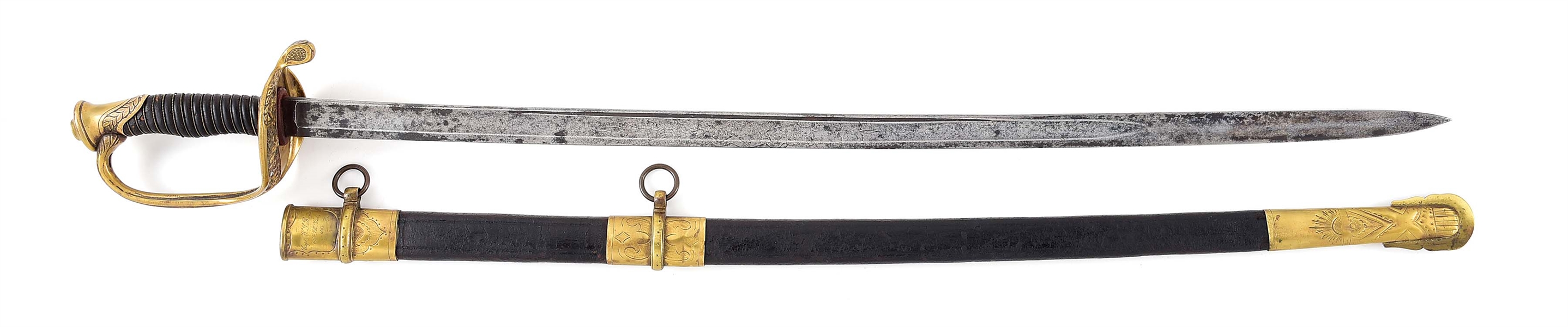 US CIVIL WAR PRESENTATION SWORD OF CAPTAIN WILLIAM S. BOYD “THE FIGHTING CAPTAIN” OF BIRGE’S WESTERN SHARPSHOOTERS