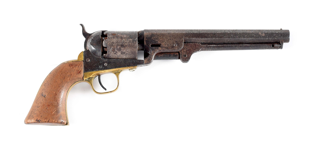 (A) COLT 1851 NAVY SINGLE ACTION PERCUSSION REVOLVER.