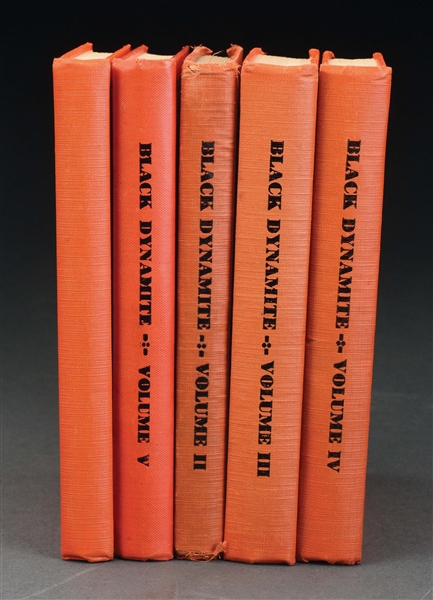 SET OF 5: BLACK DYNAMITE, THE HISTORY OF BLACK BOXING FROM 1782-1938, BY NAT FLEISCHER, FIRST EDITION, FIRST PRINTING, COMPLETE SET OF 5 VOLUMES.