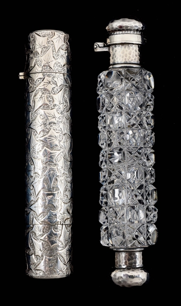 LOT OF 2: STERLING DOUBLE SCENT BOTTLES.