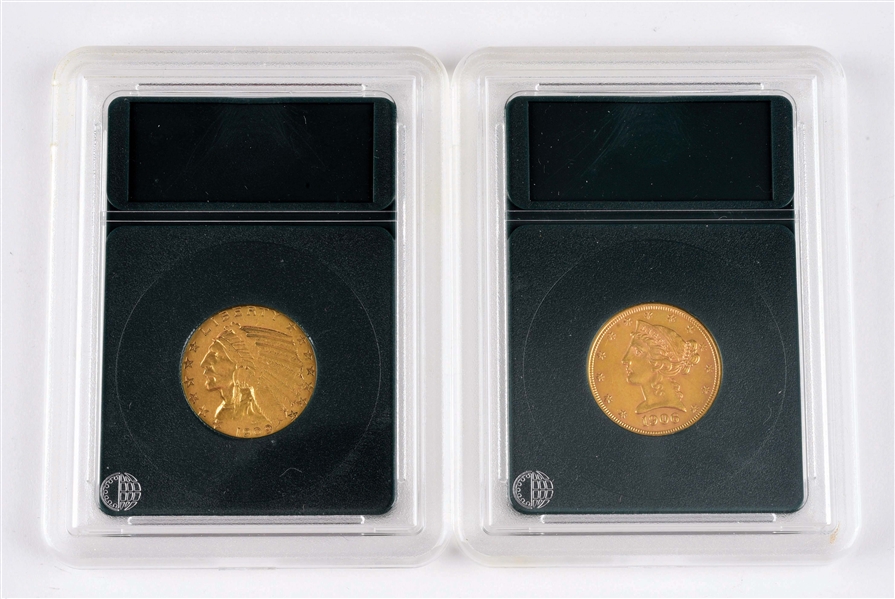 LOT OF 2: $5 GOLD COINS.