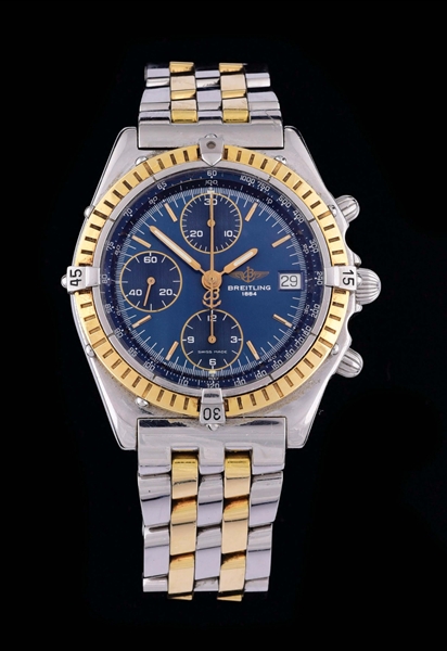 MENS STEEL & GOLD BREITLING CHRONOMAT AUTOMATIC CHRONOGRAPH WATCH, REF. 13047. 