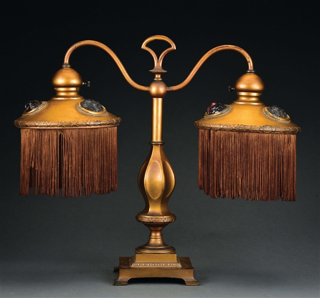 BRADLEY AND HUBBARD DOUBLE STUDENT LAMP.