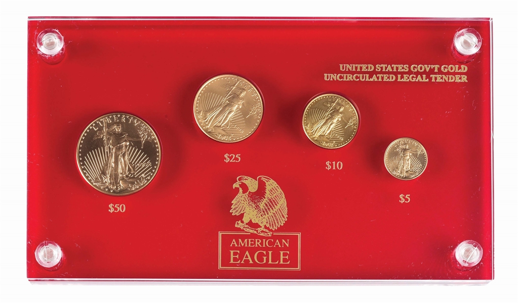 1998 AMERICAN EAGLE 4 COIN GOLD SET.