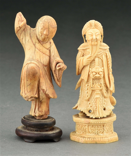 LOT OF 2: ASIAN IVORY FIGURES.