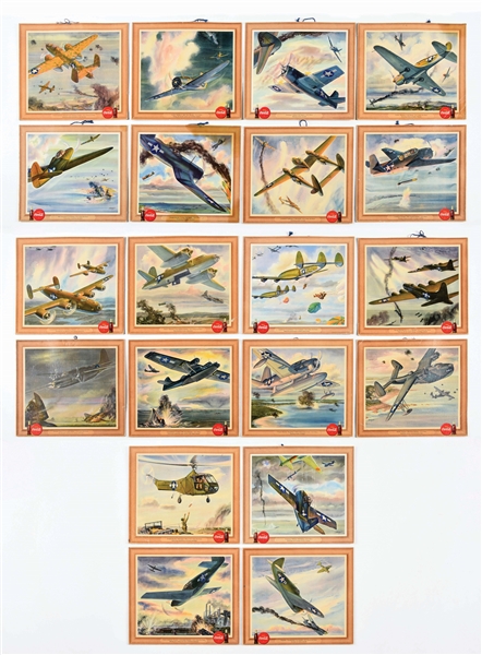 LOT OF 20: COCA-COLA ADVERTISING AVIATION SIGNS.