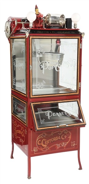 RESTORED CRETORS STREET POPCORN MACHINE.