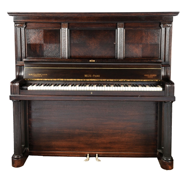 FEURICH-WELTE UPRIGHT REPRODUCING PIANO.