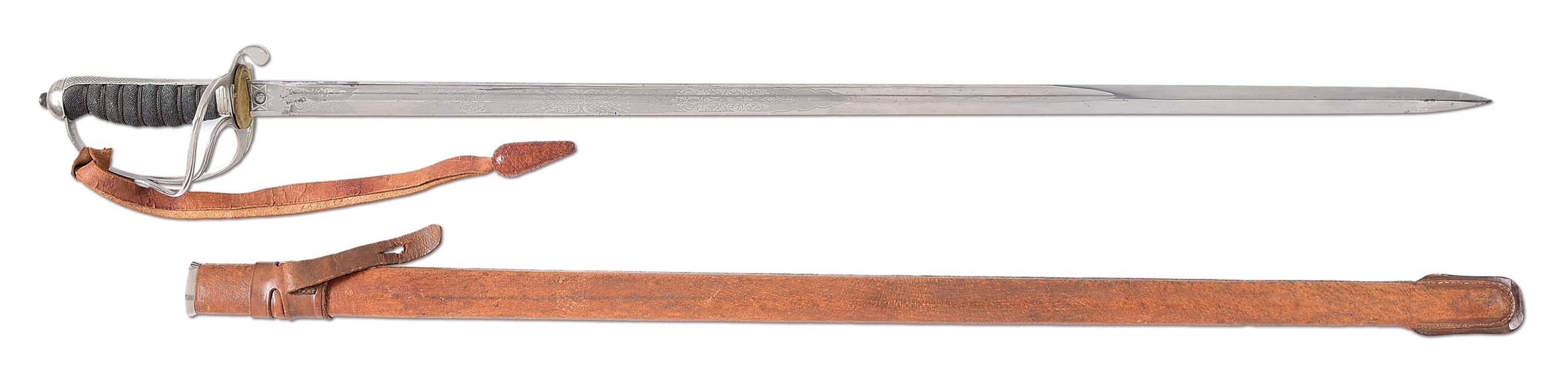BRITISH WWI PATTERN 1821 ROYAL ARTILLERY SWORD OF AUBREY FRANCIS TOWNSEND, TRENCH MORTAR OFFICER. 