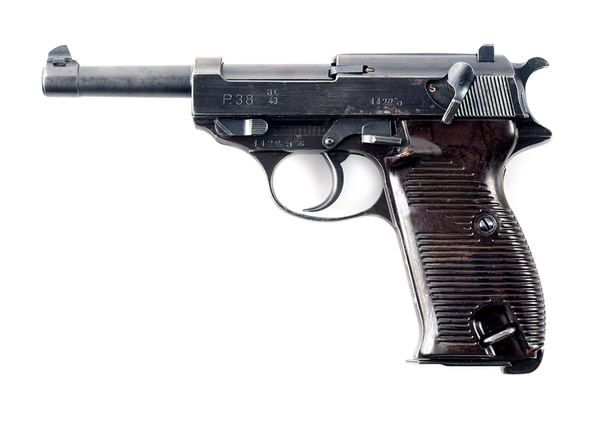 (C) GERMAN WORLD WAR II WALTHER "AC/43" P.38 SEMI-AUTOMATIC PISTOL WITH HOLSTER.