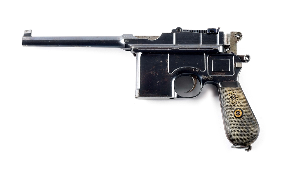 (C) PRE-WAR MAUSER C96 COMMERCIAL SEMI-AUTOMATIC PISTOL AND STOCK HOLSTER.