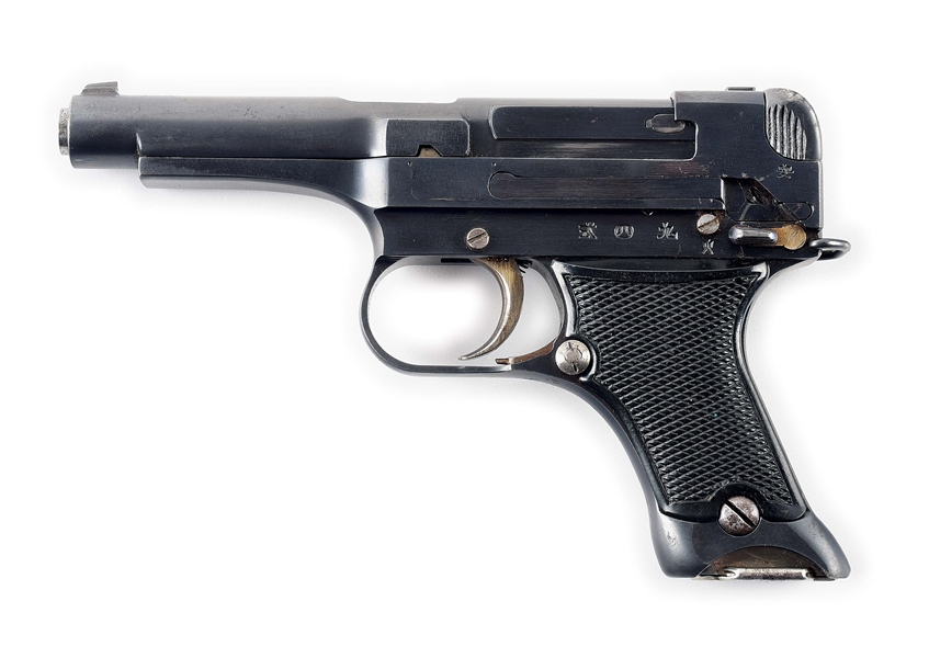 (C) FINE EARLY PRODUCTION CHUO KOGYO TYPE 94 SEMI-AUTOMATIC PISTOL WITH HOLSTER.