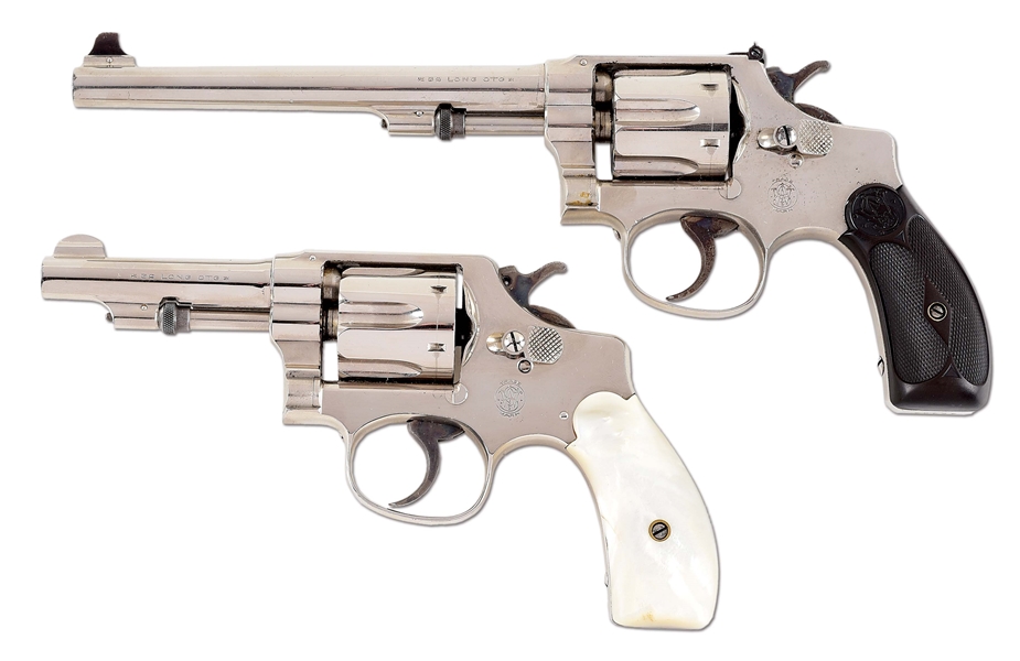 (C) LOT OF 2: SMITH & WESSON .32 HAND EJECTOR MODEL 1903 1ST CHANGE AND .32 HAND EJECTOR MODEL 1903 5TH CHANGE.