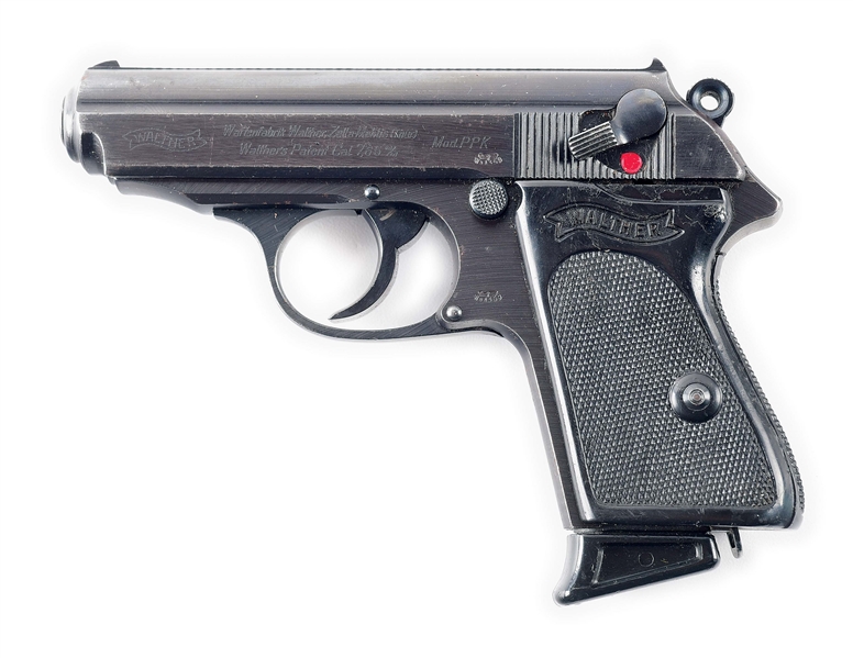 (C) GERMAN WWII WALTHER PPK SEMI-AUTOMATIC PISTOL WITH HOLSTER.