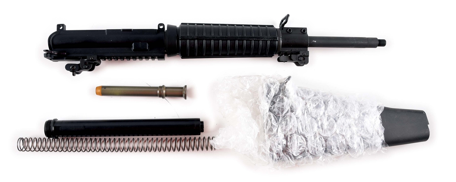 LOT OF AR-15 COMPONENTS INCLUDING COMPLETE UPPER ASSEMBLY.