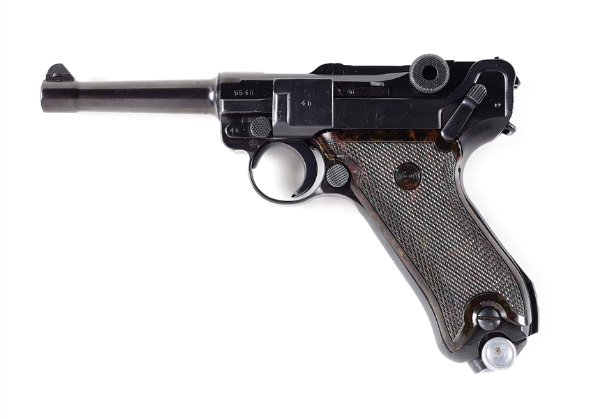 (C) EAST GERMAN REWORK MAUSER 42 CODE 1940 DATE P.08 SEMI-AUTOMATIC PISTOL WITH HOLSTER.
