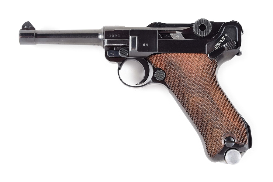(C) MAUSER "S/42" CODE 1938 DATE P.08 SEMI-AUTOMATIC PISTOL WITH HOLSTER.