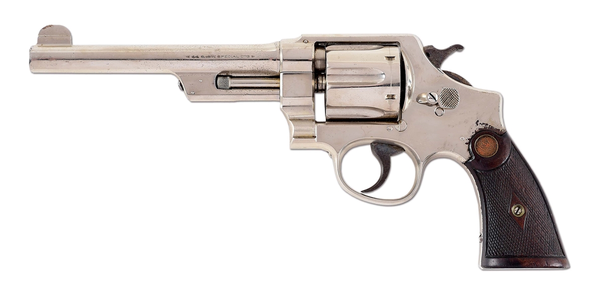 (C) SMITH & WESSON .44 SPECIAL HAND EJECTOR DOUBLE ACTION REVOLVER.
