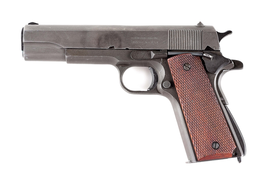 (C) REMINGTON RAND M1911A1 SEMI AUTOMATIC PISTOL WITH HOLSTER.