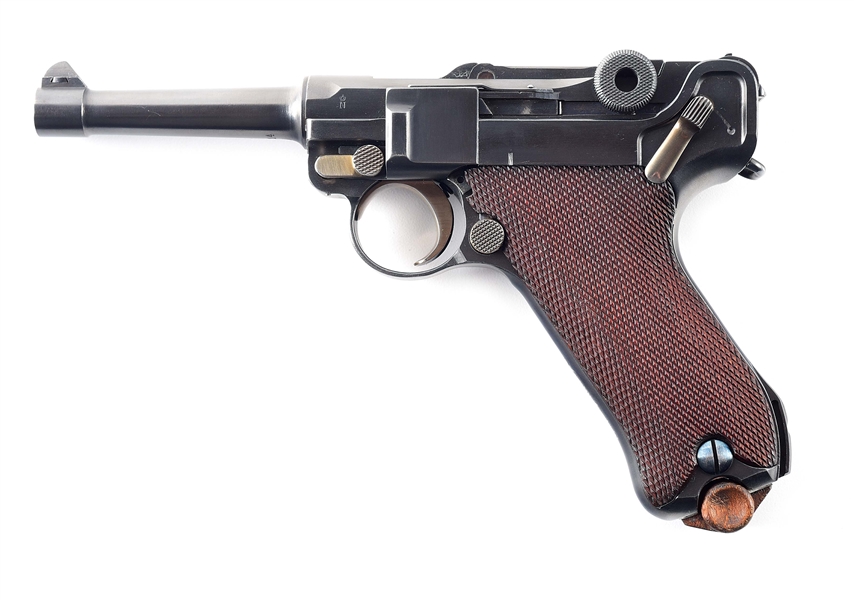 (C) ATTRACTIVE POLICE UNIT MARKED DWM MODEL 1920 COMMERCIAL LUGER SEMI-AUTOMATIC PISTOL.