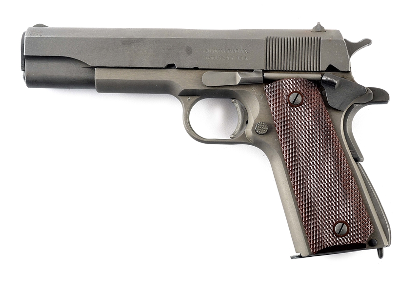 (C) REMINGTON RAND MODEL 1911A1 SEMI-AUTOMATIC PISTOL WITH HOLSTER.