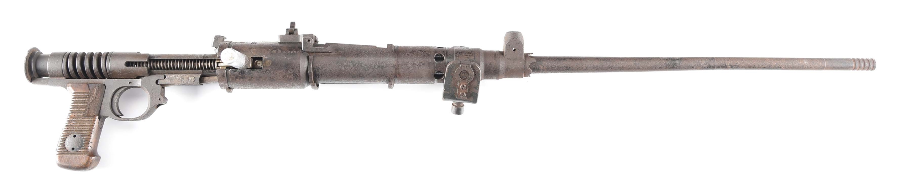 (N) FRESH TO THE MARKET & WELL DOCUMENTED G.I. CAPTURED KRIEGHOFF MG-15 AIRCRAFT MACHINE GUN RECOVERED FROM A DOWNED GERMAN AIRCRAFT IN ICELAND (CURIO & RELIC).