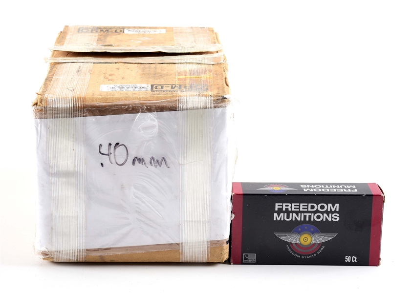 550 ROUNDS OF FREEDOM MUNITIONS REMANUFACTURED .40 S&W HOLLOW POINT AMMUNITION.