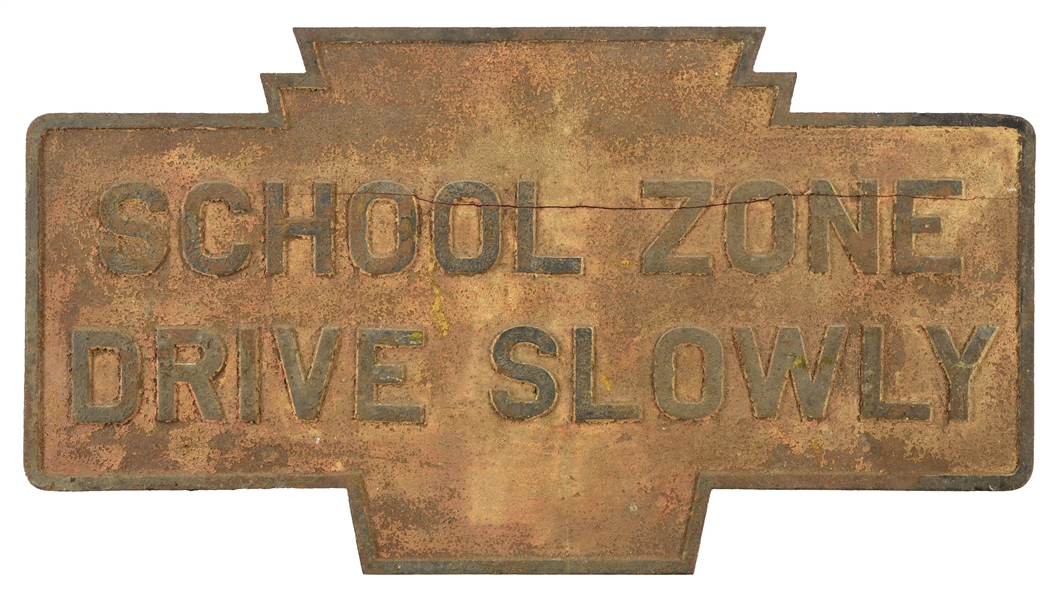 PA "SCHOOL ZONE" SIGN.