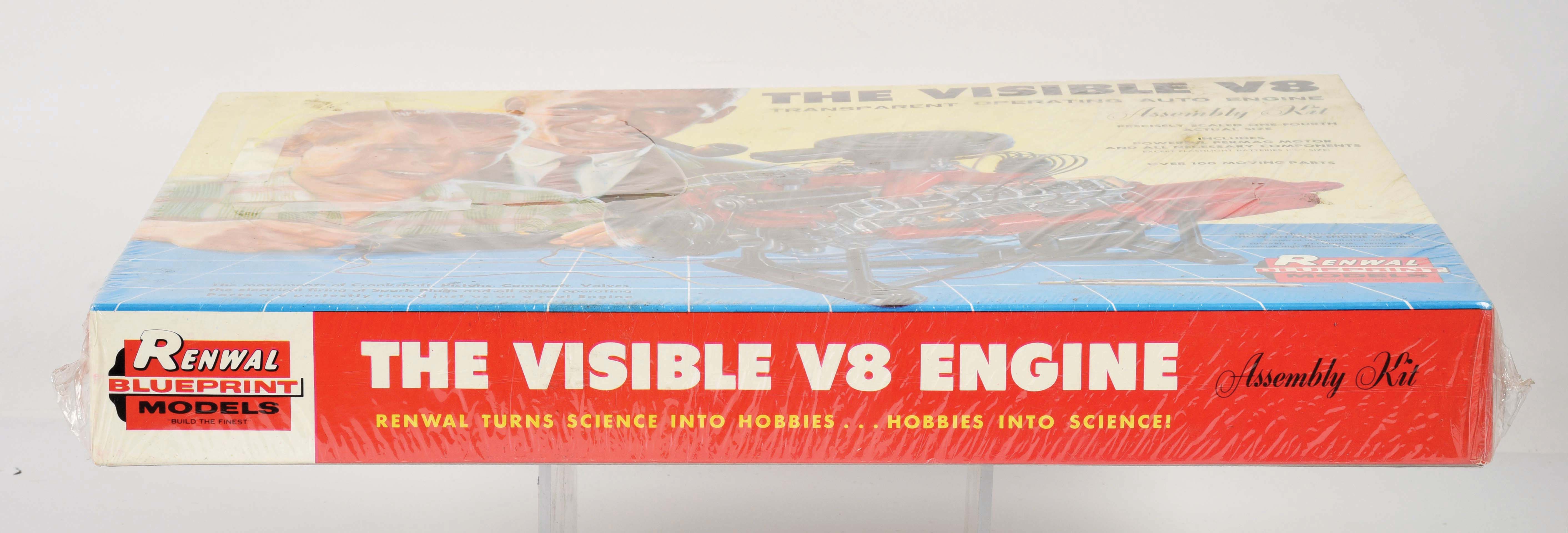 Renwall Lot Detail - RENWALL VISIBLE 8 TRANSPARENT OPERATING AUTO ENGINE MODEL KIT.