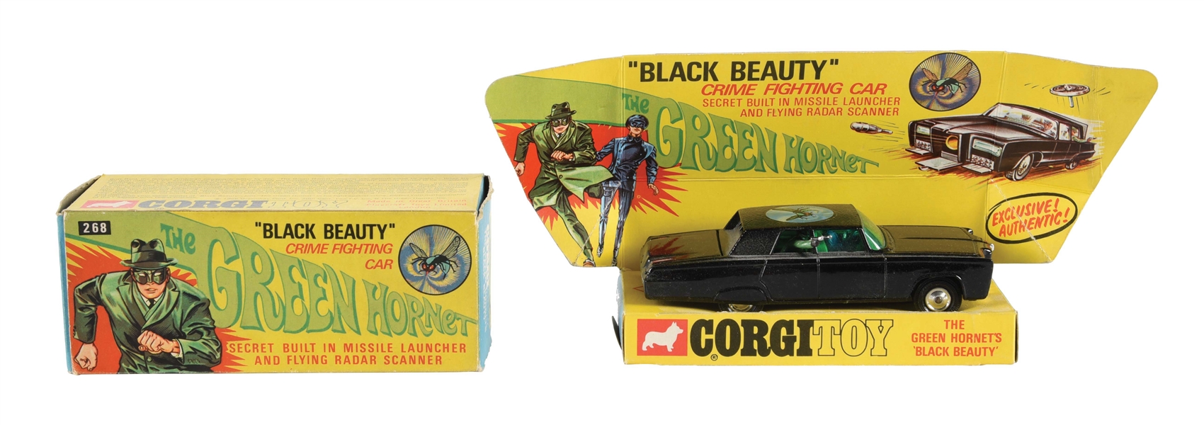 CORGI DIE-CAST NO. 268 GREEN HORNET CRIME-FIGHTING CAR.