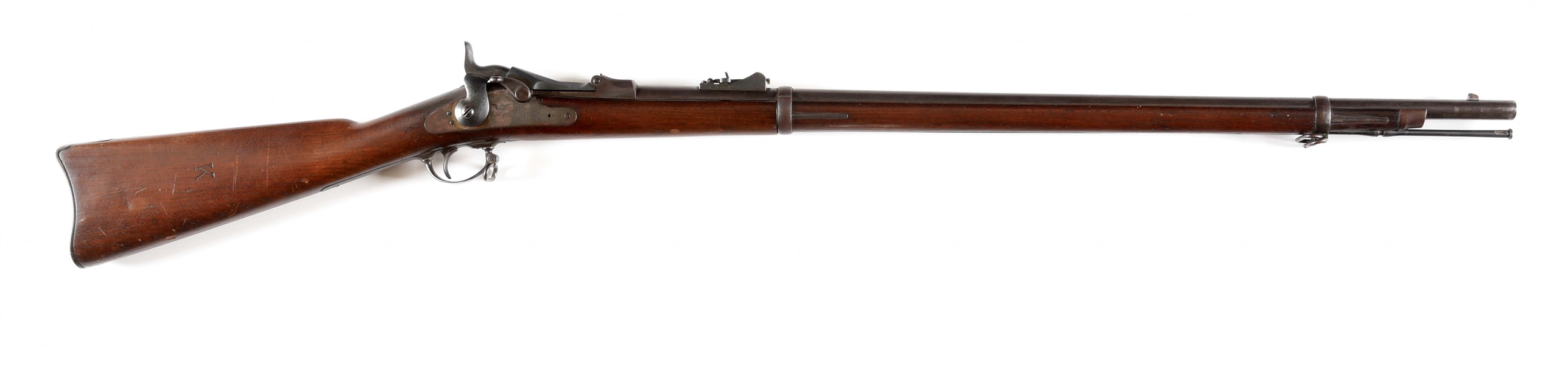 (A) US SPRINGFIELD MODEL 1873 TRAPDOOR RIFLE. 